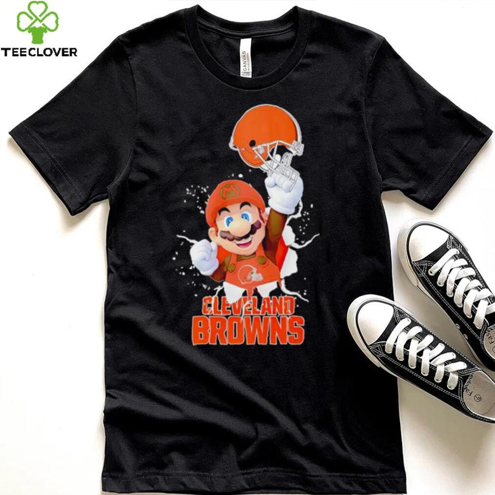 Super Mario x NFL Cleveland Browns shirt Super Mario x NFL Cleveland Browns shirt