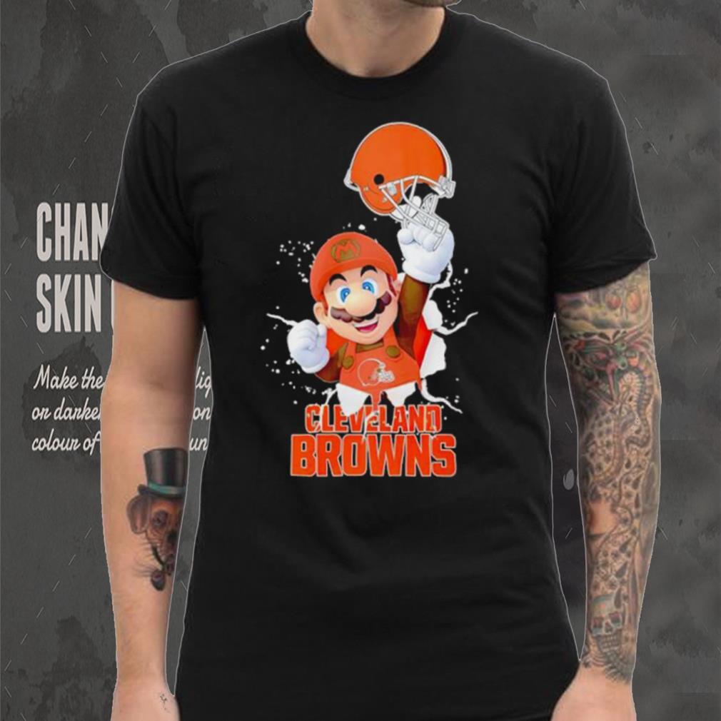 Super Mario x NFL Cleveland Browns shirt Super Mario x NFL Cleveland Browns shirt