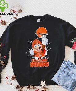 Super Mario x NFL Cleveland Browns shirt 7 Super Mario x NFL Cleveland Browns shirt