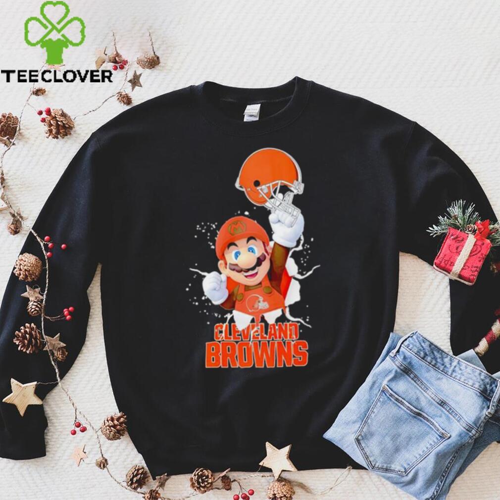 Super Mario x NFL Cleveland Browns shirt Super Mario x NFL Cleveland Browns shirt