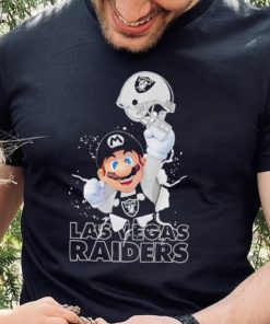 Super Mario x NFL Las Vegas Raiders shirt 1 Super Mario x NFL Las Vegas Raiders shirt