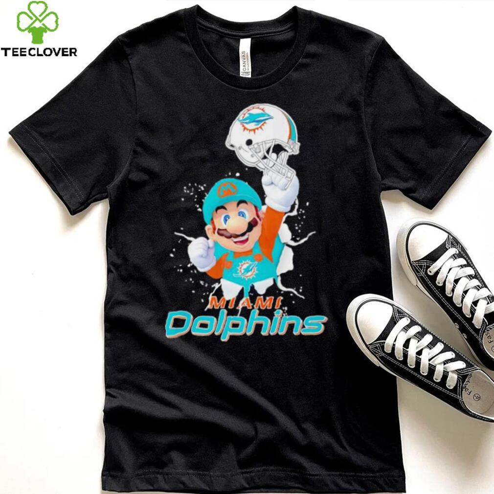 Super Mario x NFL Miami Dolphins shirt Super Mario x NFL Miami Dolphins shirt
