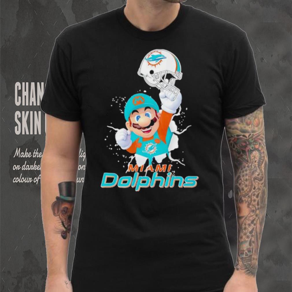 Super Mario x NFL Miami Dolphins shirt Super Mario x NFL Miami Dolphins shirt