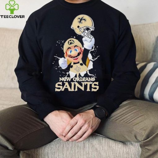 Super Mario x NFL New Orleans Saints hoodie, sweater, longsleeve, shirt v-neck, t-shirt