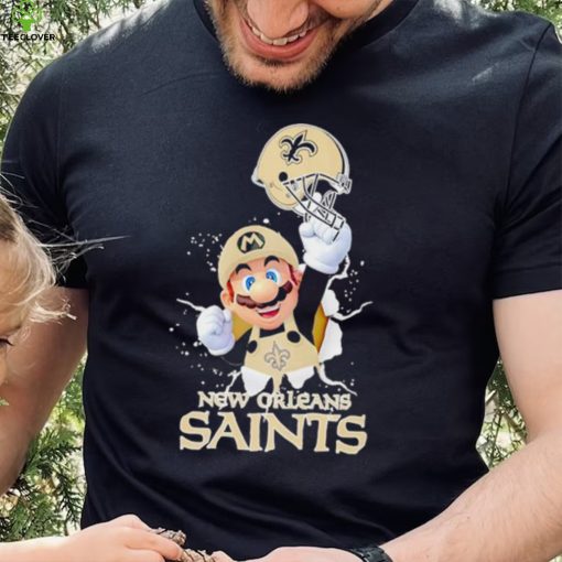 Super Mario x NFL New Orleans Saints hoodie, sweater, longsleeve, shirt v-neck, t-shirt