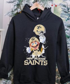 Super Mario x NFL New Orleans Saints hoodie, sweater, longsleeve, shirt v-neck, t-shirt