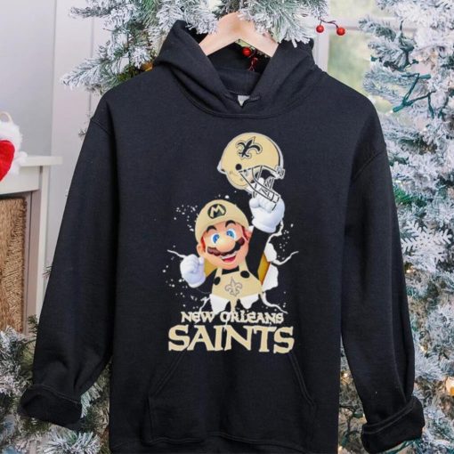 Super Mario x NFL New Orleans Saints hoodie, sweater, longsleeve, shirt v-neck, t-shirt