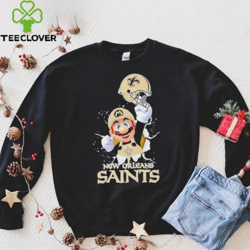 Super Mario x NFL New Orleans Saints hoodie, sweater, longsleeve, shirt v-neck, t-shirt