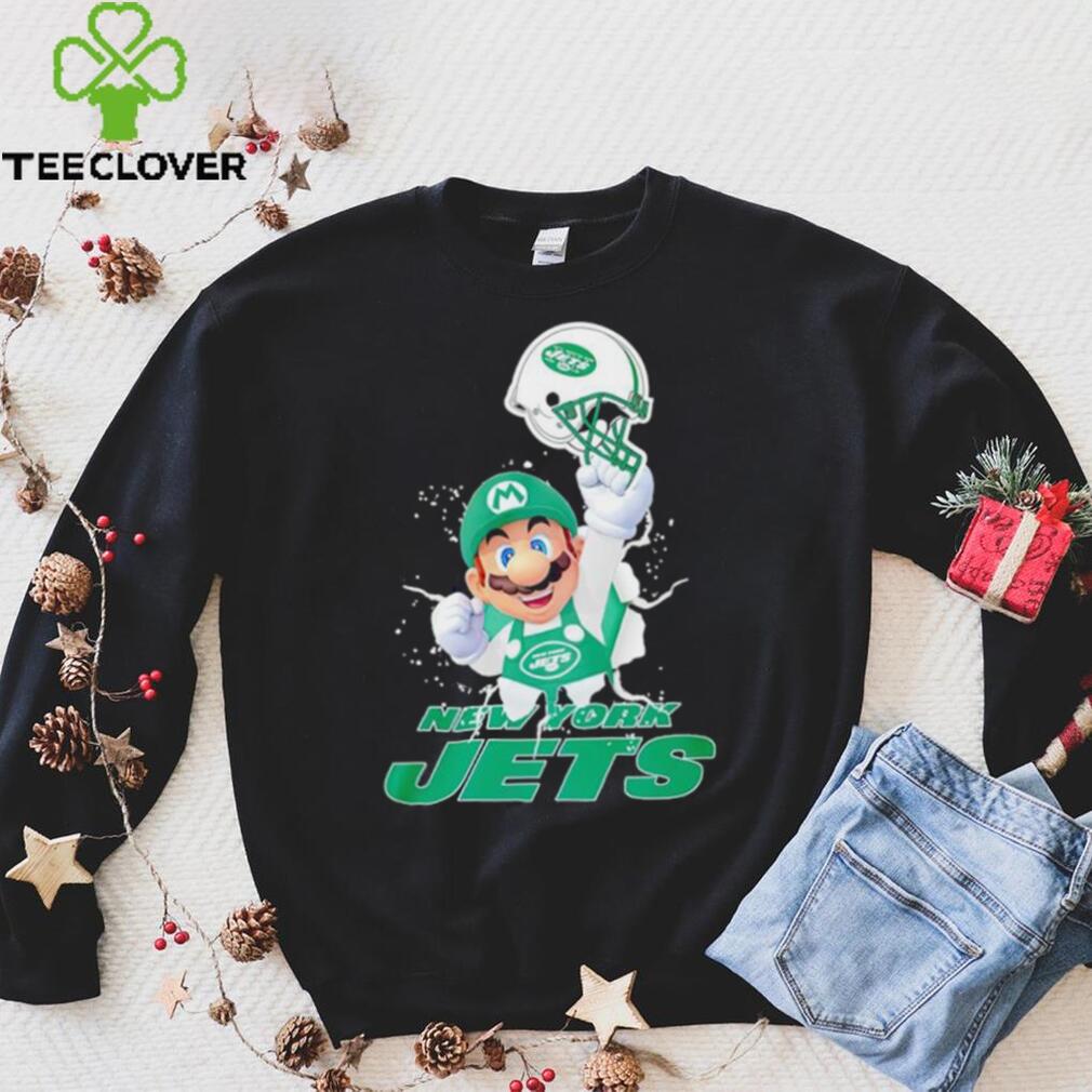 Super Mario x NFL New York Jets shirt Super Mario x NFL New York Jets shirt