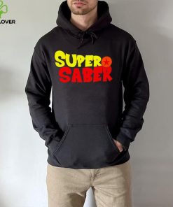 Super Saber professional wrestler logo shirt