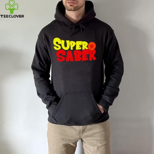 Super Saber professional wrestler logo shirt