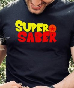 Super Saber professional wrestler logo shirt