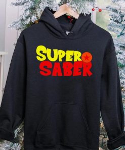 Super Saber professional wrestler logo shirt