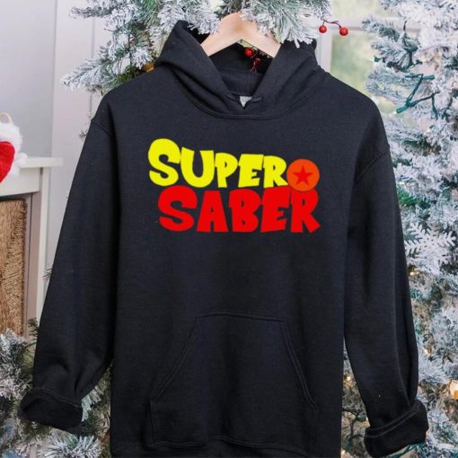 Super Saber professional wrestler logo shirt