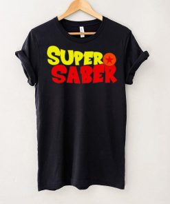 Super Saber professional wrestler logo shirt