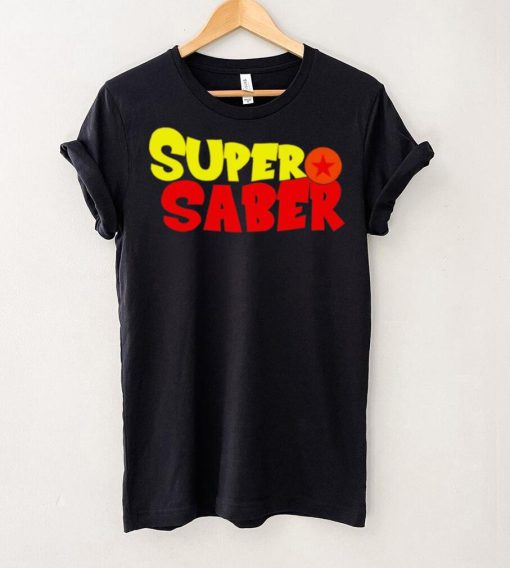 Super Saber professional wrestler logo shirt