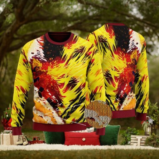 Super Saiyan Goku Kamehameha DBZ Art Ugly Sweater