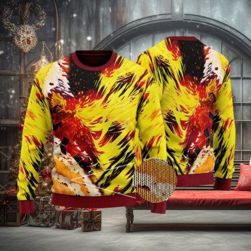 Super Saiyan Goku Kamehameha DBZ Art Ugly Sweater