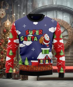 Super Santa Ugly Christmas Sweater Gift Men Women