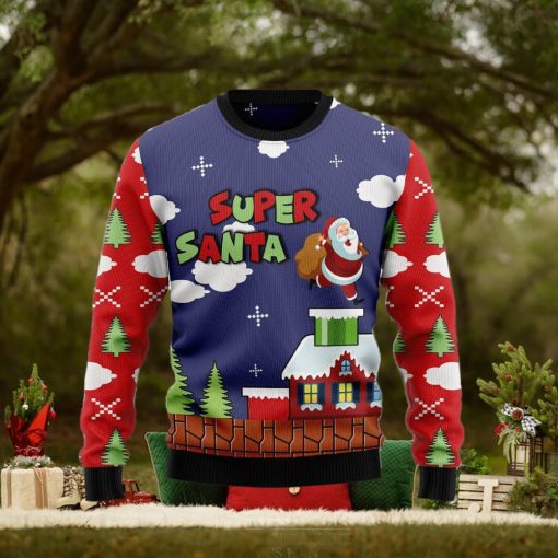 Super Santa Ugly Christmas Sweater Gift Men Women