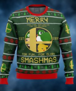 Super Smash Bros Merry Smashmas Ugly Christmas Sweater