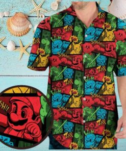 Super Smash Bros Pattern Hawaiian Shirt