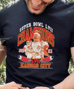 Super bowl LVII champions Kansas city Chiefs 2023 signatures shirt