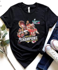 Super bowl champions Kansas City Chiefs Patrick Mahomes Travis Kelce Tyrann Mathieu and Isiah Pacheco t shirt 2 Super bowl champions Kansas City Chiefs Patrick Mahomes Travis Kelce Tyrann Mathieu and Isiah Pacheco t shirt