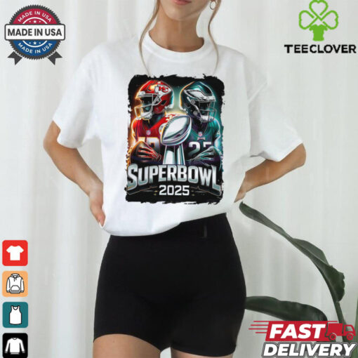 Superbowl 2025 Kc Chiefs Vs Philly Eagles Football shirt