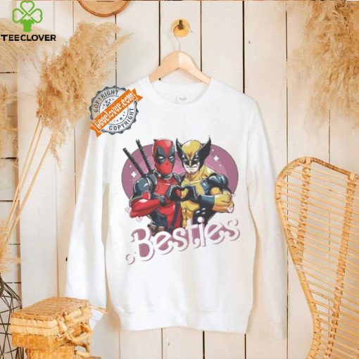 Superhero Deadpool Wolverine Besties Shirt Marvel T Shirt Wolverine Deadpool 3 Movie Tee Best Friends Shirt