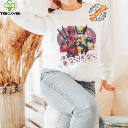 Superhero Deadpool Wolverine Besties Shirt Marvel T Shirt Wolverine Deadpool 3 Movie Tee Best Friends Shirt