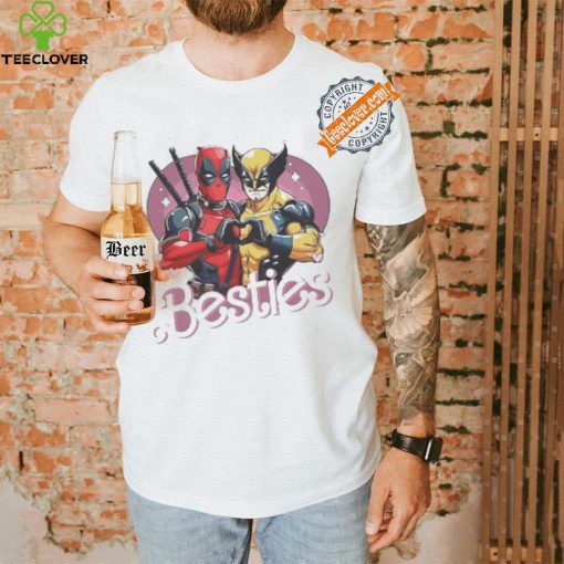 Superhero Deadpool Wolverine Besties Shirt Marvel T Shirt Wolverine Deadpool 3 Movie Tee Best Friends Shirt