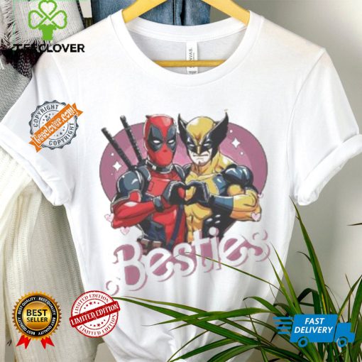 Superhero Deadpool Wolverine Besties Shirt Marvel T Shirt Wolverine Deadpool 3 Movie Tee Best Friends Shirt