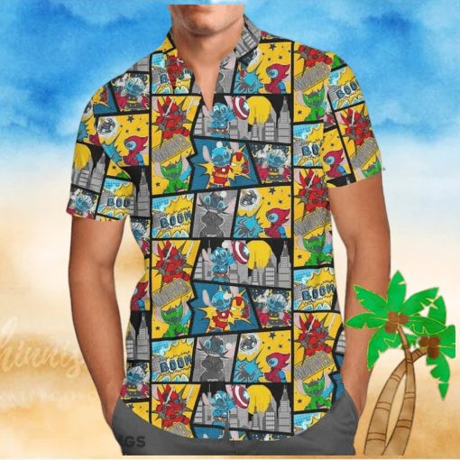 Superhero Stitch Comic Book Disney Lovers Hawaiian Shirt