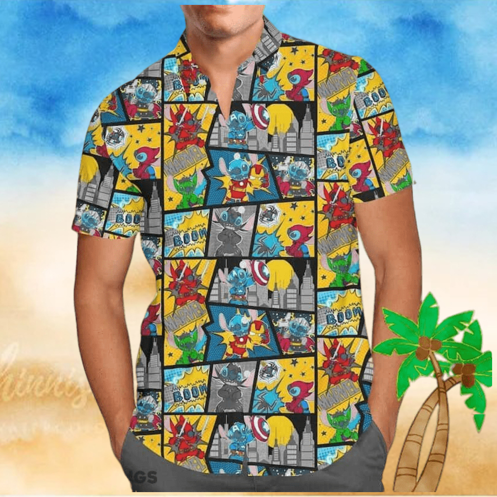 Superhero Stitch Comic Book Disney Lovers Hawaiian Shirt Superhero Stitch Comic Book Disney Lovers Hawaiian Shirt