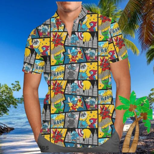 Superhero Stitch Comic Book Disney Lovers Hawaiian Shirt