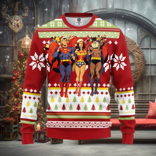 Superman Batman Wonder Woman Ideas Ugly Christmas Sweater Gift Thanksgiving
