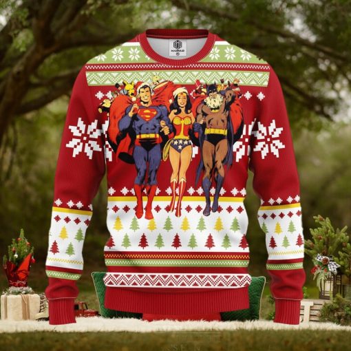 Superman Batman Wonder Woman Ideas Ugly Christmas Sweater Gift Thanksgiving