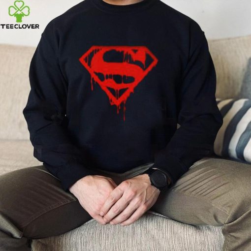 Superman Dead Superman Logo Bleeding Horror Style T Shirt