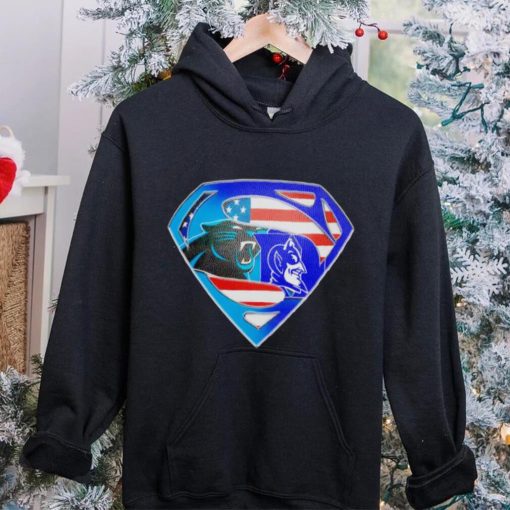 Superman Sports Carolina Panthers and Duke Blue Devils Logo shirt