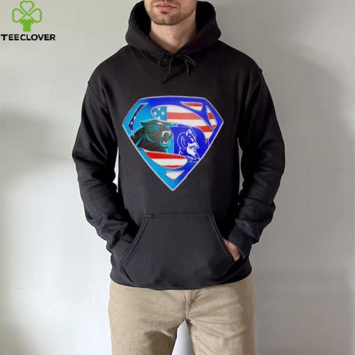 Superman Sports Carolina Panthers and Duke Blue Devils Logo shirt