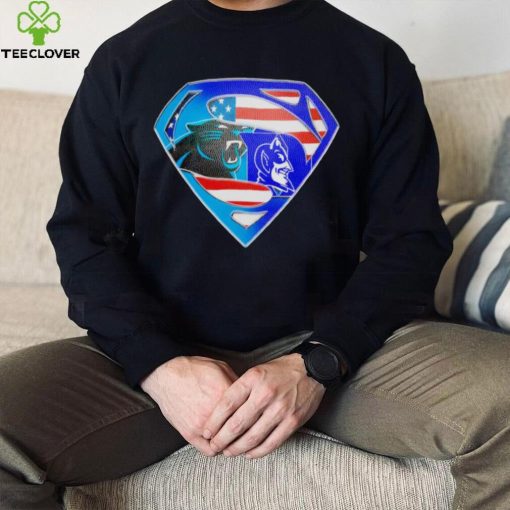 Superman Sports Carolina Panthers and Duke Blue Devils Logo shirt