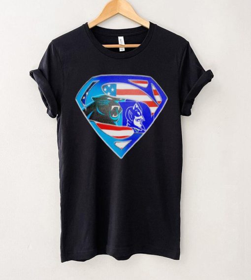 Superman Sports Carolina Panthers and Duke Blue Devils Logo shirt