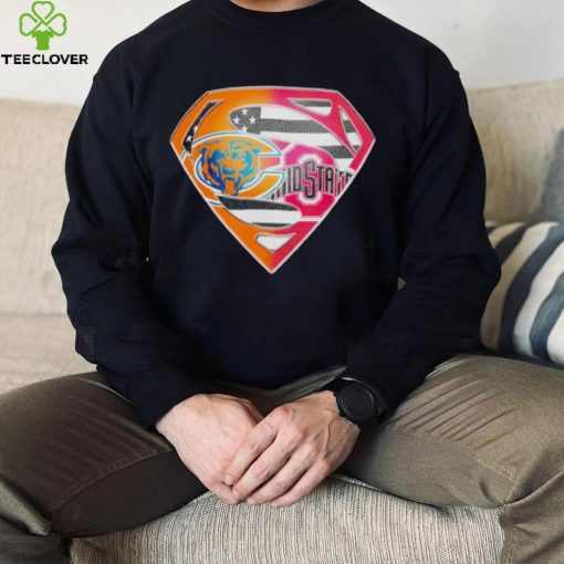 Superman Sports Chicago Bears and Ohio State Buckeyes Logo shirt