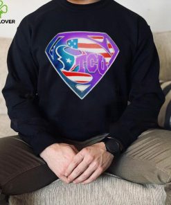 Superman Sports Houston Texans and Tcu Horned Frogs Logo hoodie, sweater, longsleeve, shirt v-neck, t-shirt