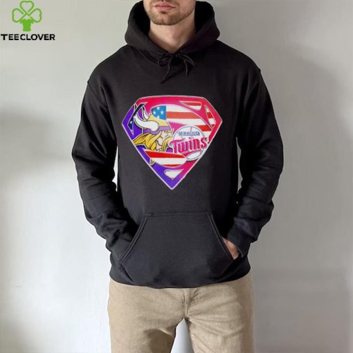 Superman Sports Minnesota Vikings and Minnesota Twins Logo hoodie, sweater, longsleeve, shirt v-neck, t-shirt