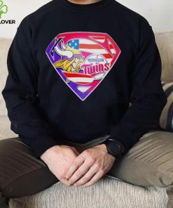 Superman Sports Minnesota Vikings and Minnesota Twins Logo hoodie, sweater, longsleeve, shirt v-neck, t-shirt