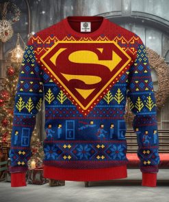 Supermans Ugly Christmas Ugly Sweater Superhero Ugly Xmas