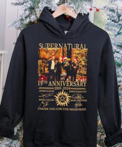 Supernatural 19th Anniversary 2005 2024 Jensen Ackles, Misha Collins, Jared Padalecki And Mark Sheppard Thank You For The Memories Shirt