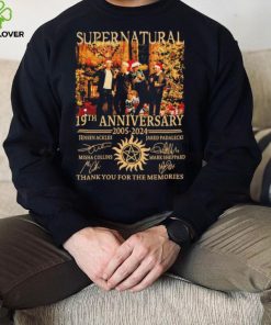 Supernatural 19th Anniversary 2005 2024 Jensen Ackles, Misha Collins, Jared Padalecki And Mark Sheppard Thank You For The Memories Shirt